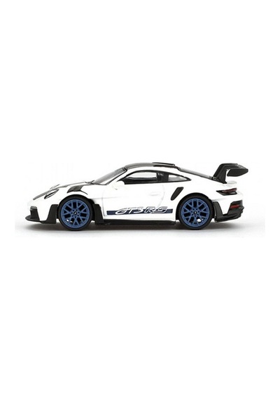 1/64 Porsche 911 992 Gt3 Rs Weissach Package White With Indigo Blue Çok Renkli