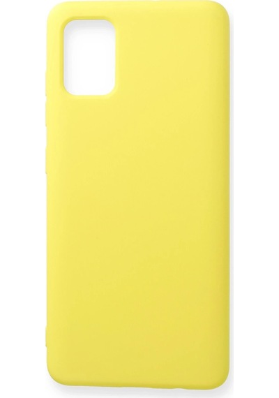 Newface - 985 - Samsung Galaxy Uyumlu A71 Kılıf Nano İçi Kadife Silikon - Csmo-tex - - Sarı