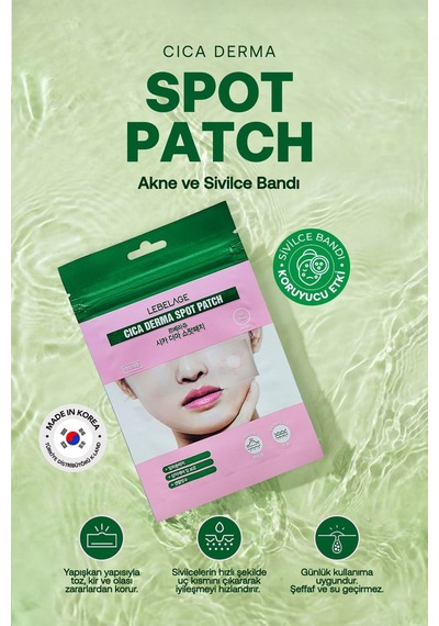 Lebelage Cica İçeren Akne ve Sivilce Bandı 40 adet Lebelage Cica Derma Spot Patch 40 pcs