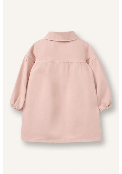 Defacto %100 Pamuk Uzun Kollu Denim Elbise Kız Bebek G8899a526spbr134 Pembe-br134