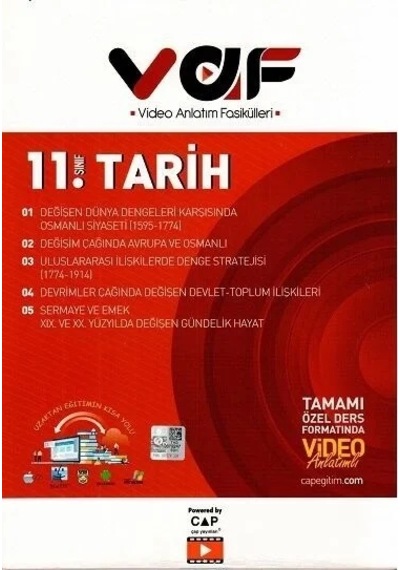 Çap 11.sınıf Tarih Video Anlatım Fasikülleri