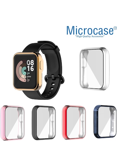 Microcase Xiaomi Mi Watch Lite Önü Kapalı Tasarım Silikon Kılıf