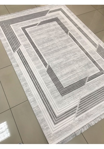 Merinos Halı Elegance 74430 095 Serisi Akrilik Salon Oturma Yatak Odası Halısı Gri