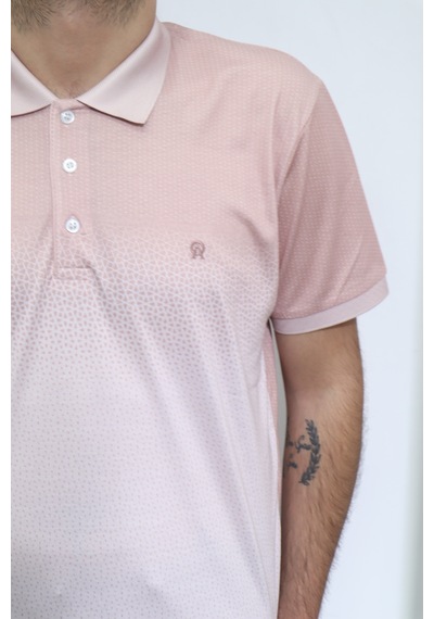 Santa Dmctekstil Erkek Dijital Baskılı Desenli Klasik Kesim Rahat Kalıp Cepsiz Polo Yaka T-shirt Pembe Santa Dmctekstil Erkek Dijital Baskılı Desenli Klasik Kesim Rahat Kalıp Cepsiz Polo Yaka T-shirt Pembe