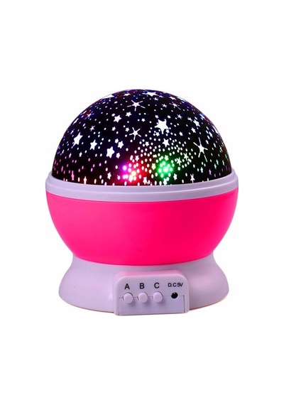 Dönen Renkli Gece Lambası Pembe Pembe