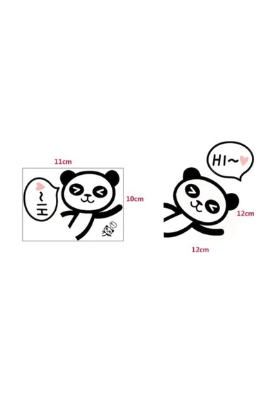 Oturma Odası Anahtarı Sticker Karikatür Panda Baskılı Duvar Dekoru6661