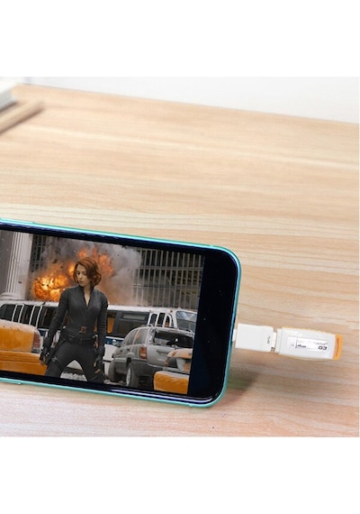 Apple Uyumlu iPhone Nk-03 Usb To Otg 11,11Pro Xr Sx 6-7-8 6-7-8-Beyaz