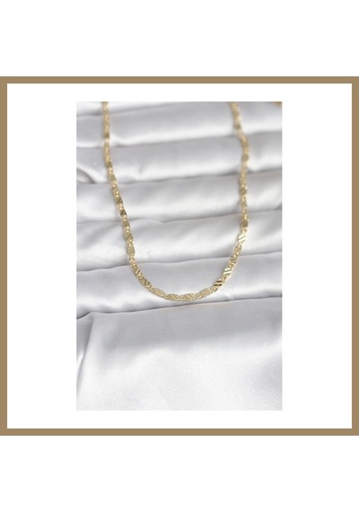 Bezos Cm 14k Gold Renk Çizgi Lazer Model 60 Cm Kadın Kolye 22