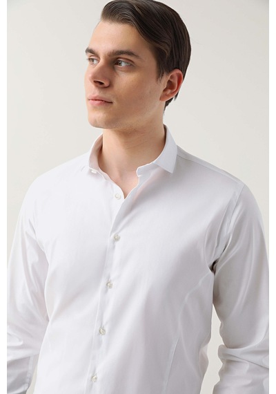 D's Damat Slim Fit Beyaz Armürlü Gömlek 3ee02ee44288m Beyaz