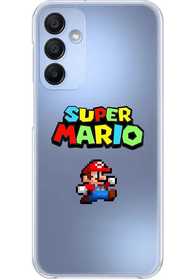 Samsung Galaxy A15 Uyumlu Şeffaf Kılıf 2 Mario Tasarımlı