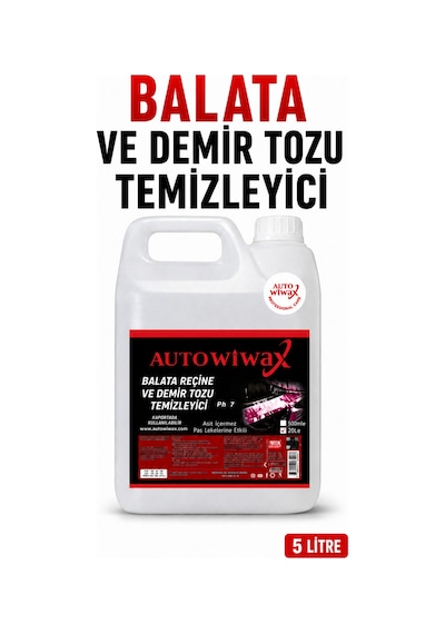 Auto Wiwax Demir Tozu Temizleyici 5 Litre Balata Tozu Ve Reçine Temizleyici Jant Bakım Ürünü