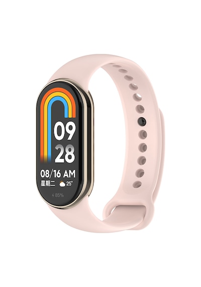 Xemu Xiaomi Mi Band 8 Serisi Klasik Kordon Silikon Strap Kayış-kum Pembe