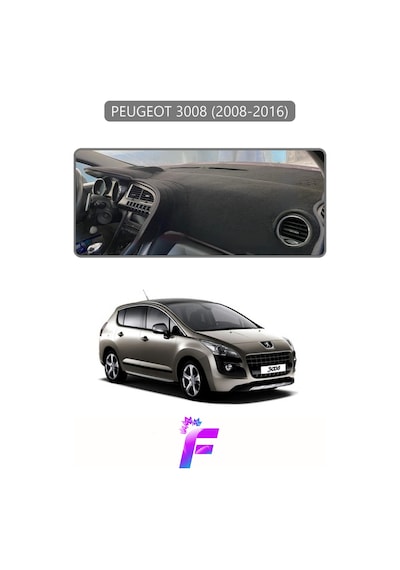 Peugeot 3008 2008-2016 Uyumlu Torpido Örtüsü Yansıma Önleyici Tam Koruma Kolay Montaj J8 Torpido Halısı