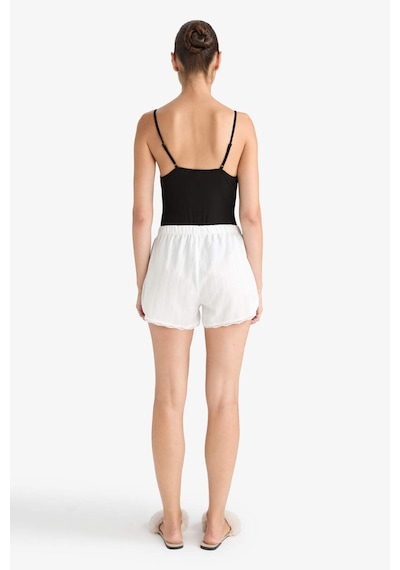 Defacto Regular Fit Beli Lastikli Şort Pijama Altı-fall İn Love F8934ax25hswt48 Beyaz