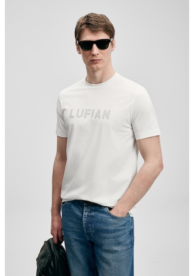 Lufian Oscar Modern Grafik Tişört Kırık Beyaz Kırık Beyaz 111020280100510