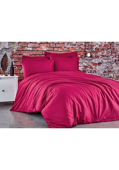Komfort Home Tek Kişilik Çizgili Pamuk Saten Nevresim Takımı (436714084)