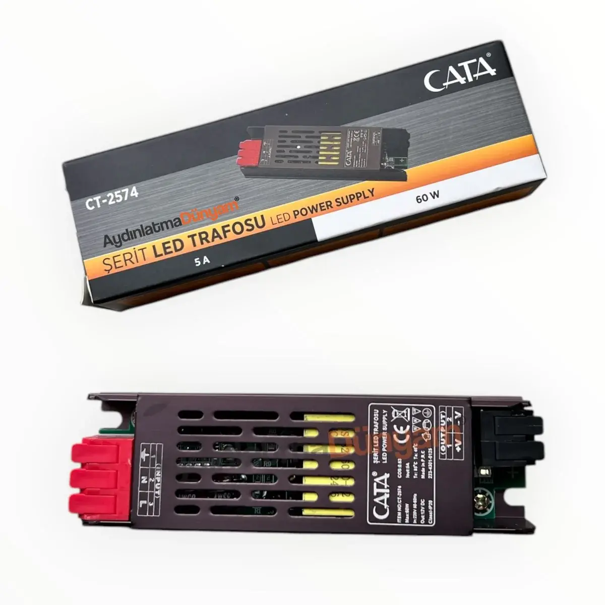 Ct-2574 Cata 5 Amper Şerit Led Trafosu - Klemensli 1 Adet