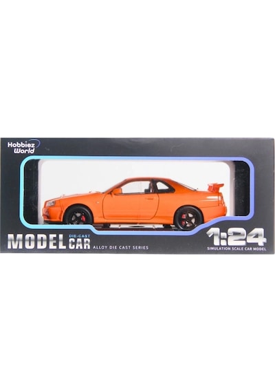 Mey İthalat 1/24 R34 Turuncu Araba