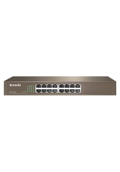 Tenda Tef1016D 16 Port 10-100 Mbps Switch Çelik Kasa Rack Mount