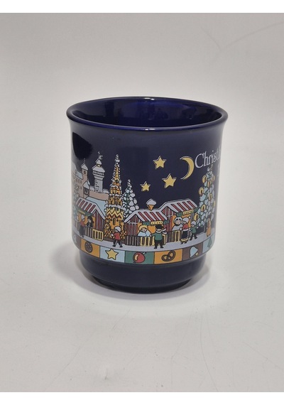 Vintage Nürnberg Christkindlesmarkt Tasarımlı Porselen Kupa 9cm 004 Çok Renkli