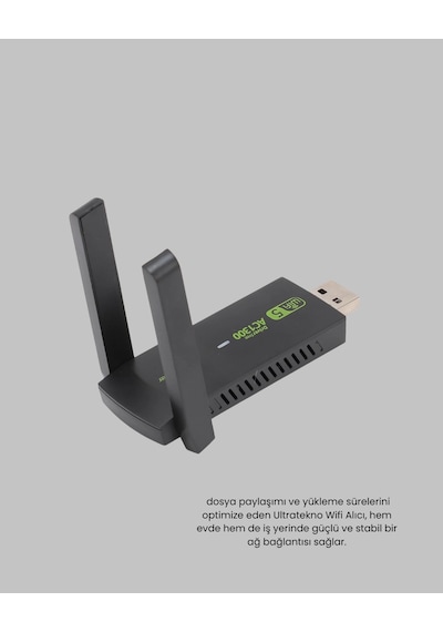 Mey İthalat Dual Band Usb Wifi Adaptör - 1200 Mbps Hız