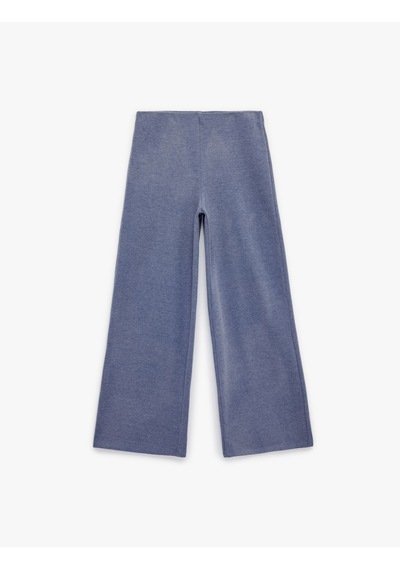 Koton Standart Bel Geniş Paça Pantolon Mavi 6sak40037ek Mavi