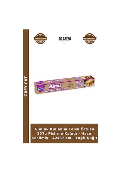 Günlük Kullanım Tepsi Örtüsü 10'lu Pişirme Kağıdı - Hazır Kesilmiş - 42x37 Cm - Yağlı Kağıt Çok Renkli