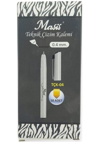Masis Çizim Kalemi 0,4mm 10 Lu Paket