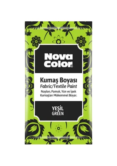 Nova Color Toz Kumaş Boyası Yeşil - 4 Adet Ve 1 Adet Sabitleyici Diğer