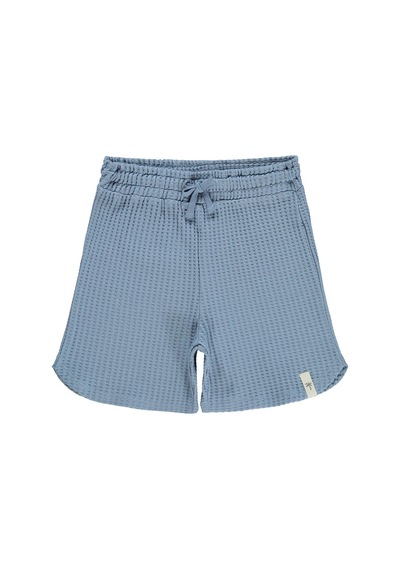 Civil Boys Basic Waffle 10-13 Yaş Şort - Mavi Açık İndigo