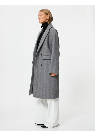 Koton Oversize Kaşe Kaban Kruvaze Düğmeli Kapaklı Cepli Antrasit Desenli 4wak00124ew 4WAK00124EW9D3 Antrasit Koton Oversize Kaşe Kaban Kruvaze Düğmeli Kapaklı Cepli Antrasit Desenli 4wak00124ew 4WAK00124EW9D3 Antrasit