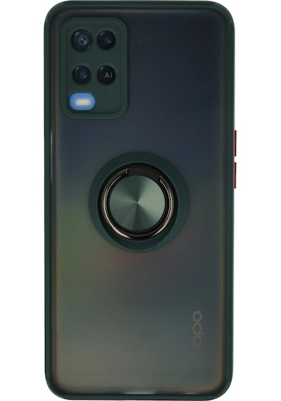 Cosmotex Newface Oppo A54 4g Kılıf Montreal Yüzüklü Silikon Kapak - Yeşil