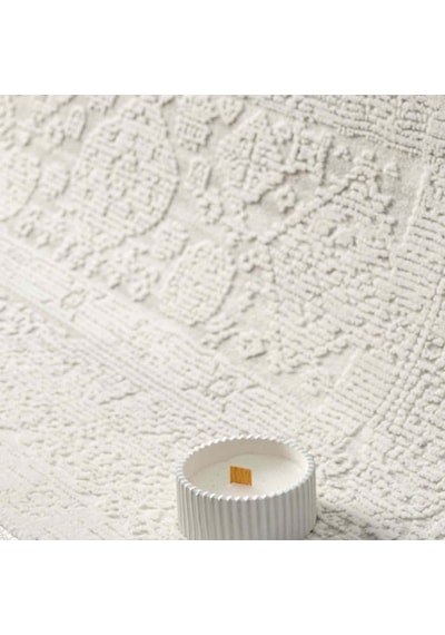 Minimal Krem Eskitme Desenli Halı - Mk12004krs