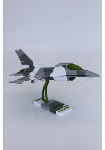 F-16 Yapboz Uçak Modeli Ve Standı Bir Arada - Evde Kurulum İçin Özel Tasarım - 857406209