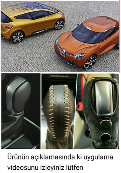 Clio Otomatik Vites Topuzu Kılıfı ,Hakiki Deri El Yapımı