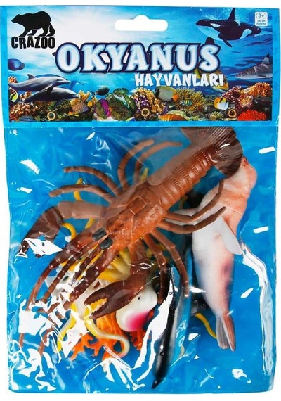 Okyanus Hayvanları Poşetli Hayvan Oyun  Seti