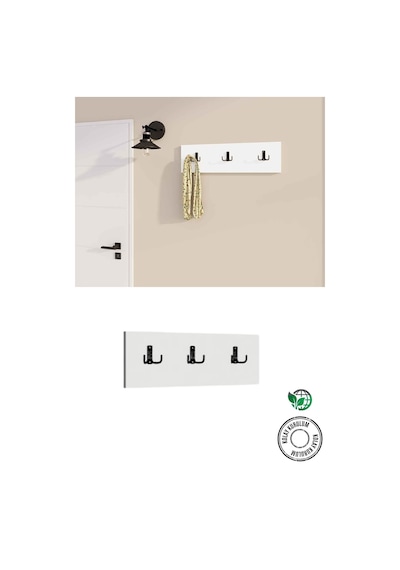 Decormet 3lü Askılık Beyaz Beyaz