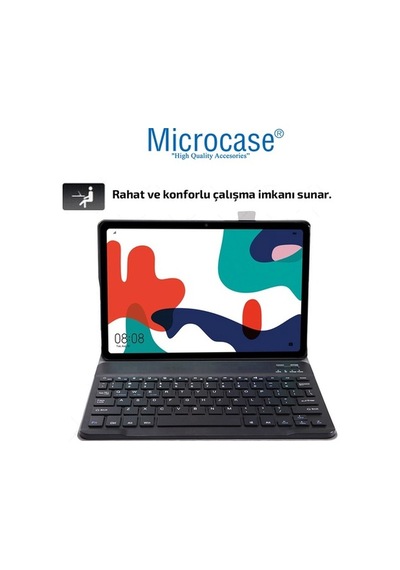 Huawei Uyumlu Matepad 10.4 Bah3-W09 Bluetooth Klavyeli Kılıf - Bkk1