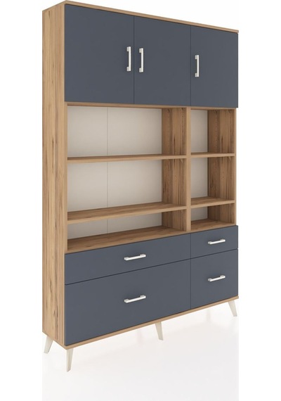 Arges Dolap 10 Raflı 4 Çekmeceli 3 Kapaklı 132x30x195 Çam-antrasit/antrasit Antrasıt/antrasıt Arges Dolap 10 Raflı 4 Çekmeceli 3 Kapaklı 132x30x195 Çam-antrasit/antrasit Antrasıt/antrasıt