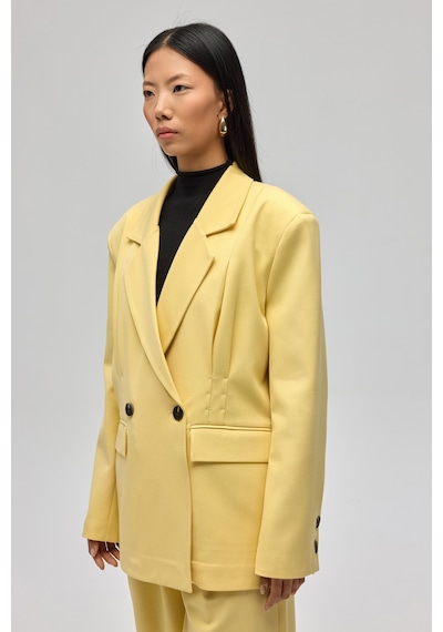 Mai Studios Co. Solvei Pile Detay Sarı Blazer Sarı