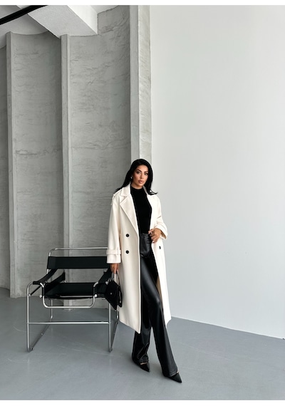 Meecy Laura Kuşaklı Yeni Sezon Astarlı Premium Kalite Rahat Kalıp Kadın Kaşe Kaban Mont Bej Bej Meecy Laura Kuşaklı Yeni Sezon Astarlı Premium Kalite Rahat Kalıp Kadın Kaşe Kaban Mont Bej Bej