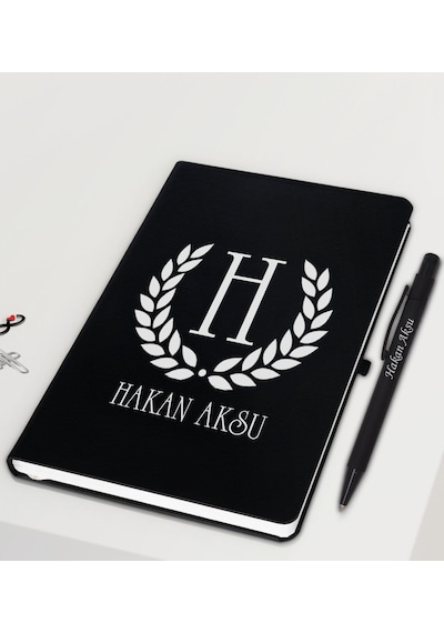 Bk Gift Kişiye Özel İsimli Siyah Defter & Kalem & Kupa Hediye Seti-1 Babalar Günü Hediyesi, Erkeklere Özel Hediye Kobitmeyencom34251 Bk Gift