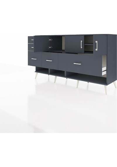 Hyperion Konsol 3 Raflı 5 Çekmeceli 3 Kapaklı 176x44x99 Antrasit- Antrasit-antrasit Hyperion Konsol 3 Raflı 5 Çekmeceli 3 Kapaklı 176x44x99 Antrasit- Antrasit-antrasit