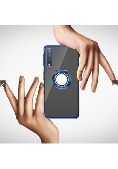 Samsung Galaxy Uyumlu A9 2018 Stantli Köseleri Renkli Seffaf Kilif 318089103 - Renk-Kampanya / Siyah-Nano Ekran Koruyucu(+25 Tl)