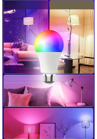 Thentech Rgb Modlu Uzaktan Kumandalı Led Ampul Gece Işığı Oyuncu Odaları İçin Uygun Ambiyans Ampul Beyaz