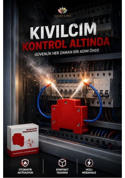 Pano İçi Otomatik Aerosol Yangın Söndürme Cihazı Sy-aer-100 1 M³ Isı Algılamalı 12v Dc