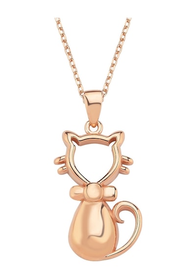 Rose Gümüş Papyonlu Kedi Kolye G1577klr1 Altınsepeti