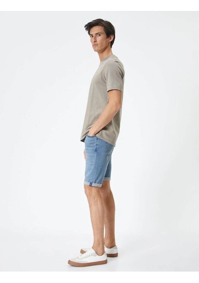 Koton Kot Şort Slim Fit Düğmeli Cepli Katlı Paça Açık İndigo 4sam40312nd Açık İndigo Koton Kot Şort Slim Fit Düğmeli Cepli Katlı Paça Açık İndigo 4sam40312nd Açık İndigo