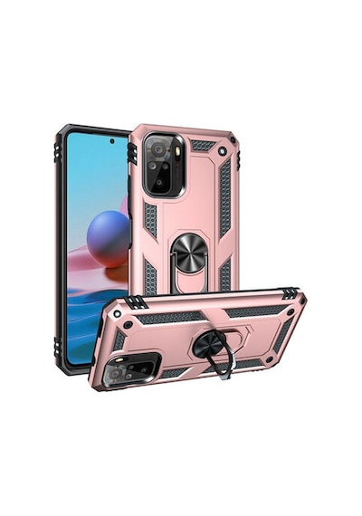Redmi Note 10 Kılıf Tam Koruma Çift Katmanlı İbiza Sert Silikon Kapak Rose