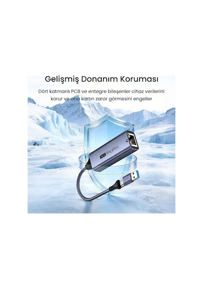 Veggieg Usb-a Ve Type-c 2.5g Gigabit Ethernet Dönüştürücü Adaptör